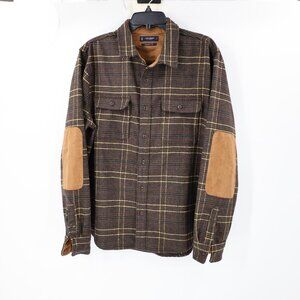 Lucky brand Shacket Men's Large Wool Blend shirt Utility Long Sleeve OverShirt